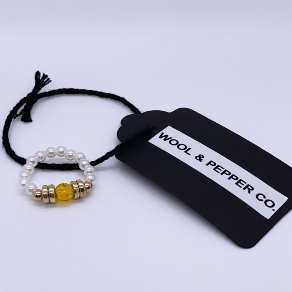 NWT Wool + Pepper Co. Beaded Stackable Ring